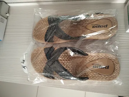 دمپایی زنانه پاپا مدل حصیری کد K1-BK