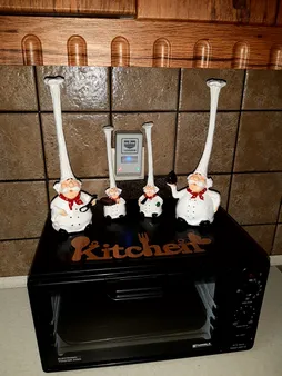 مجسمه طرح آشپز کلاه بلند کد AL-020020058 مجموعه 4 عددی