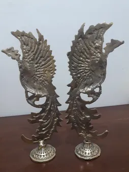 مجسمه برنزی شیانچی طرح اژدها کد 020030041-بسته 2 عددی