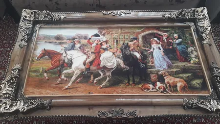 تابلو فرش ماشینی طرح بدرقه کد ۷۰۵۸