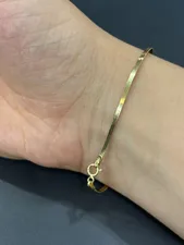 تجریه خرید دستبند طلا 18 عیار زنانه مدل هرینگبون