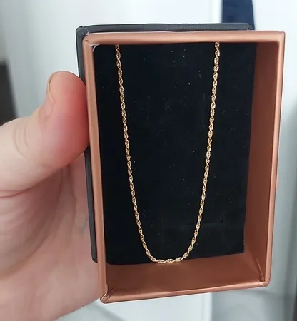 زنجیر طلا 18 عیار زنانه طلای مستجابی مدل طنابی کد Z45