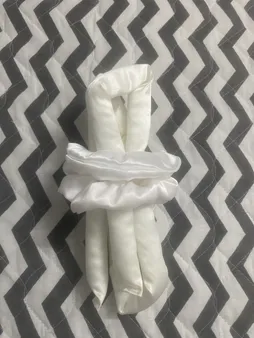 بیگودی مو مدل پرنسس طرح روبان به همراه کش مو بسته 2 عددی