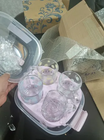 سبد پیک نیک 7 پارچه لیمون مدل چای خوری کد 2441