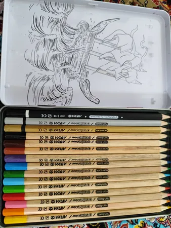 مداد رنگی 15رنگ آریا مدل 3021 طرح کشتی