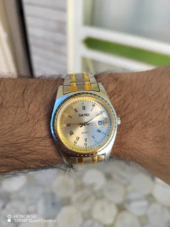 ست ساعت مچی عقربه ای زنانه و مردانه اسکمی مدل 9098 کد 01