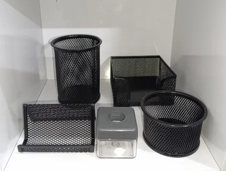 ست لوازم اداری رومیزی مدل توری بسته 4 عددی