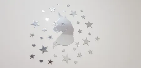 آینه آماتیس مدل اسب تک شاخ و ستاره ها