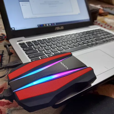 هارد اکسترنال ای دیتا مدل HD770G  ظرفیت یک ترابایت دارای رابط USB Type-A 3.2