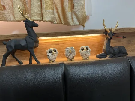 مجسمه مدل گوزن گرافیکی مجموعه 2 عددی