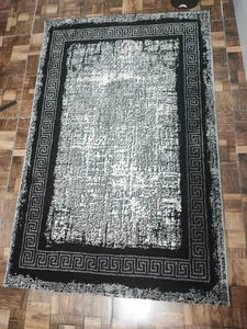 تجریه خرید فرش ماشینی ساوین کد 4126 زمینه مشکی