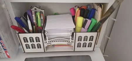 جامدادی رومیزی  رانزو گالری مدل ساختمان کلاسیک کد 0107