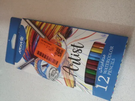 مداد آبرنگی 12 رنگ آریا کد 12