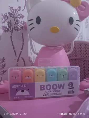 ماژیک علامت گذار مدل قاب دار طرح خرس کد 01  بسته 6 عددی