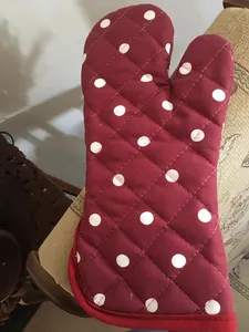 تجریه خرید دستکش فر کتان 31 × 14 رزین تاژ طرح خالدار قرمز کد 3317009616130