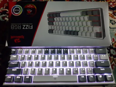 کیبورد گیمینگ ردراگون مدل K617 FIZZ، سوییچ مکانیکال قرمز، Tenkeyless، نورپردازی RGB