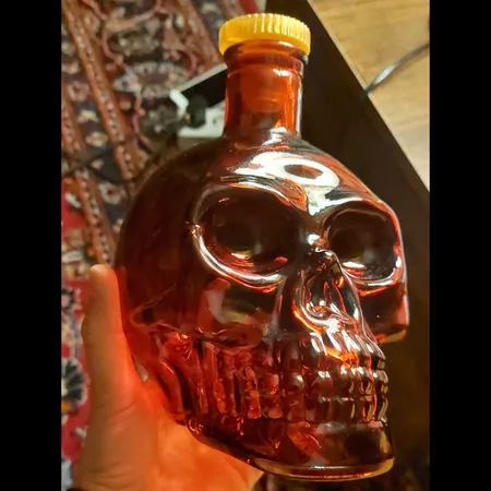 بطری مدل اسکلت شیشه ای