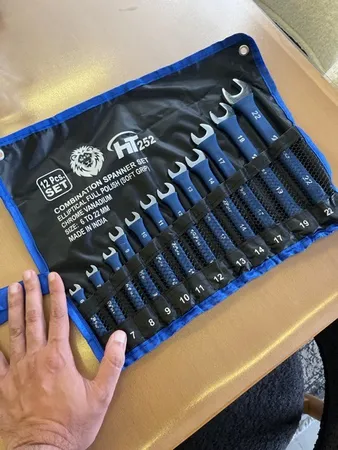 آچار یکسر تخت و یکسر رینگی اچ تی مدل SD120 مجموعه 12 عددی