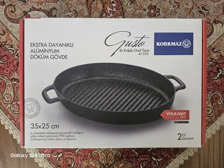 تابه گریل آلومینیومی کرکماز مدل A1374 سایز 35