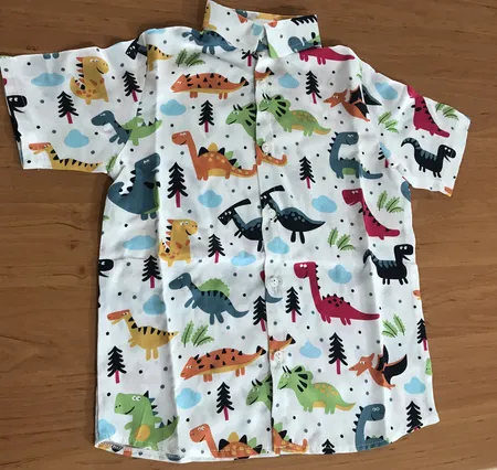 پیراهن پسرانه طرح دایناسور کد 3535