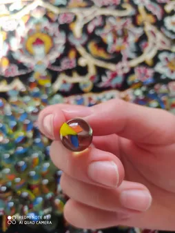 تیله شیشه ای مداد چوبی مدل چند رنگ بسته 100 عددی