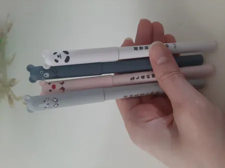 خودکار مدل عروسکی پاک کن دار مجموعه 4 عددی