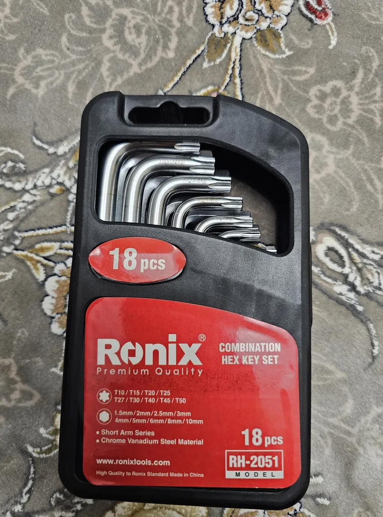 مجموعه 18 عددی آچار آلن و ستاره ای رونیکس مدل RH-2051