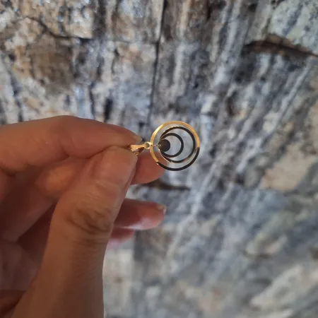 آویز گردنبند طلا 18 عیار زنانه مایا ماهک مدل MM1629 طرح دایره متداخل