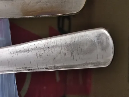 قاشق و چنگال مسی طرح سرباز هخامنشی مدل 2