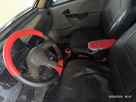 روکش فرمان کاور پلاس مدل PR-LUXE-RD به همراه سردنده وگردگیر و روکش ترمزدستی و کاور سویچ مناسب برای پراید