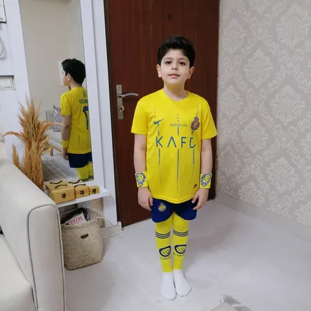 ست پنج تکه لباس ورزشی پسرانه طرح النصر مدل رونالدو 2024