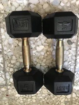 دمبل شش‌ ضلعی 5 کیلوگرمی بسته 2 عددی