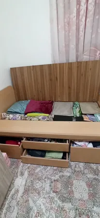 تخت خواب تک نفره مدل باکس دار شاهد سایز 90×200 سانتی متر