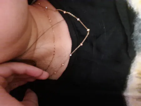 زنجیر طلا 18 عیار زنانه طلای مستجابی مدل کاملیا کد SH40