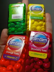 تجریه خرید قرص خوشبو کننده دهان سیم سیم مدل ویتامین C بسته 4 عددی