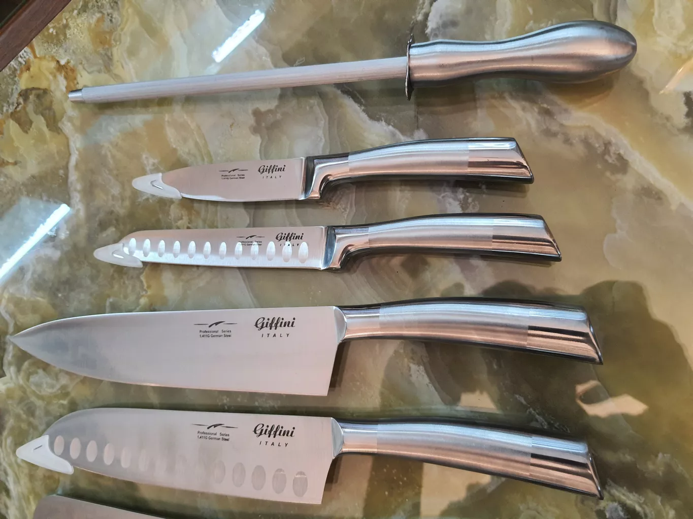 سرویس چاقو اشپزخانه 8 پارچه جی فی نی مدل G-01