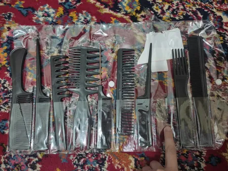 ست شانه مو سافاری کد 31282 بسته 10 عددی