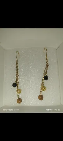 گوشواره طلا 18 عیار زنانه مانچو مدل efg001