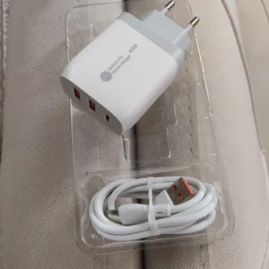 تجریه خرید شارژر دیواری 36 وات 3 پورت مدل 36w به همراه کابل تبدیل USB-C به USB