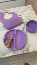 ست ظرف غذا خوری 5 تکه کودک مدل SILICONE