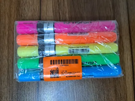 ماژیک علامت گذار پلیکان مدل هرون TEXTO بسته 5 عددی