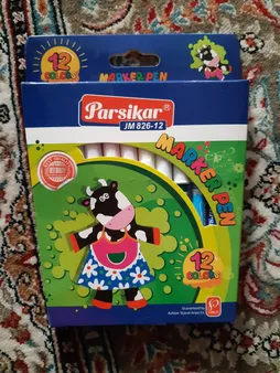 ماژیک رنگ آمیزی 12 رنگ پارسیکار مدل JM 826-12