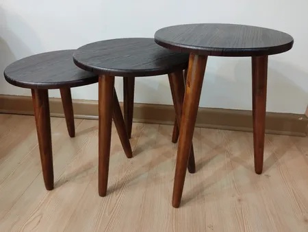 میز عسلی مدل 456 کد 01 مجموعه 3 عددی