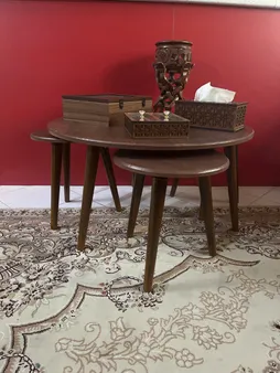 میز جلو مبلی و عسلی مدل سپیدار H1011 مجموعه 4 عددی