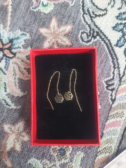 گوشواره طلا 18 عیار زنانه ماهک مدل ME0560 طرح گل رز