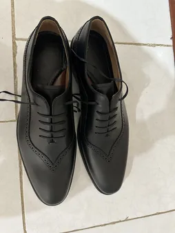 کفش مردانه کرمانی مدل تمام چرم طبیعی دستدوز کد 381 رنگ قهوه ای