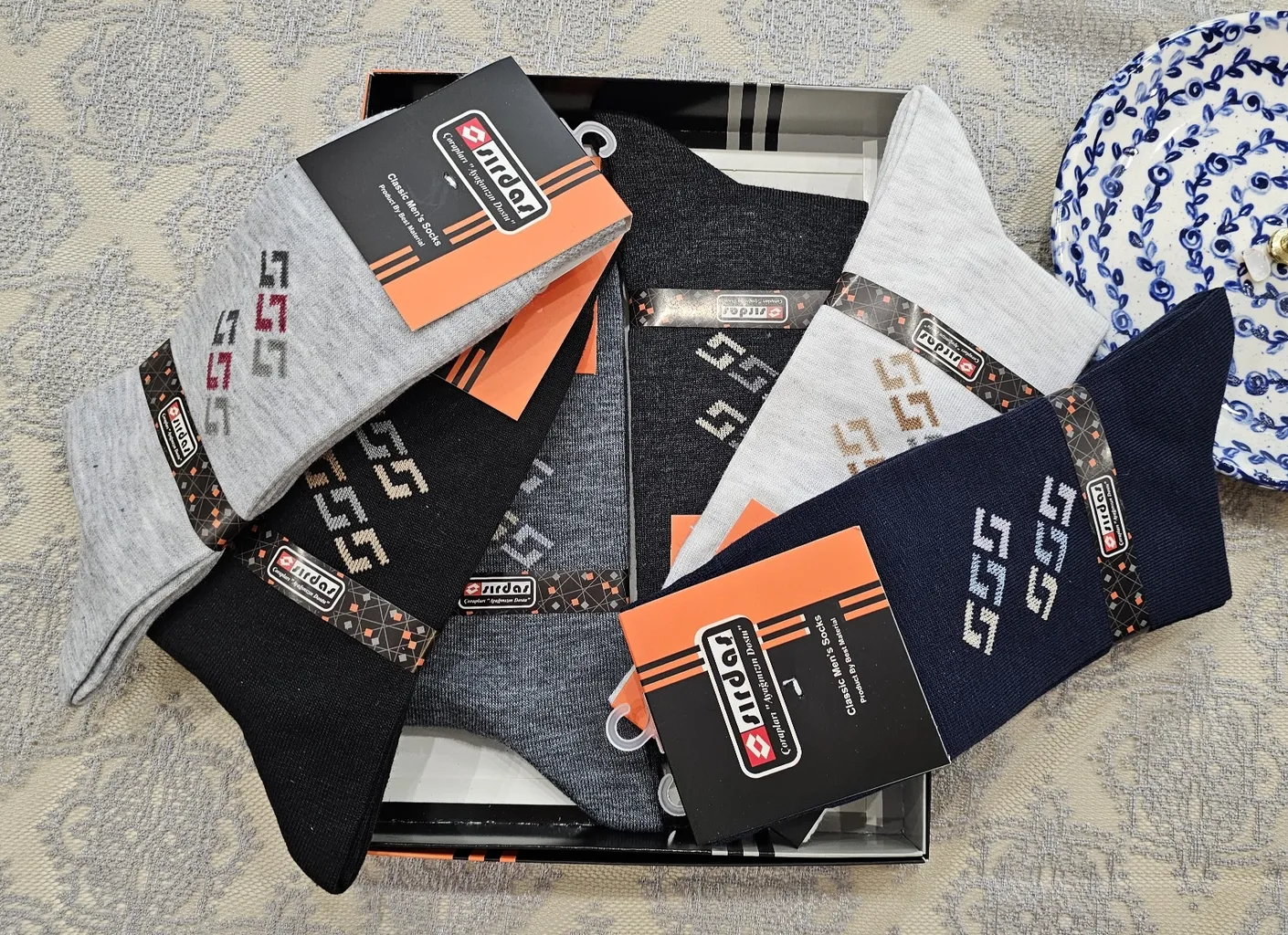 جوراب ساق بلند مردانه سیرداش مدل 148 بسته 6 عددی