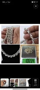 تجریه خرید زنجیر نقره مردانه مدل مارپیچ کد x12