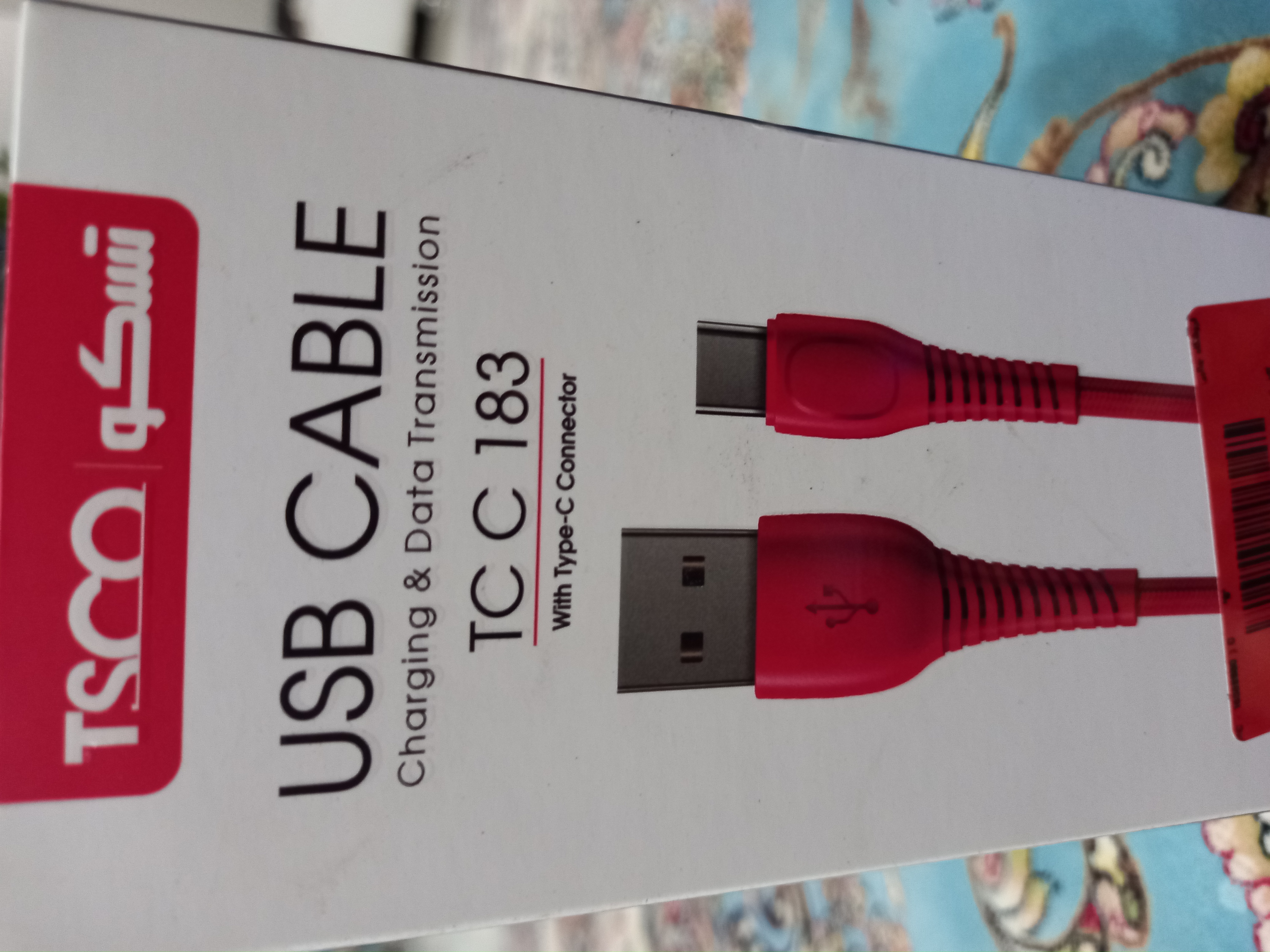 کابل تبدیل USB به USB-C تسکو مدل TC 183 طول 1 متر