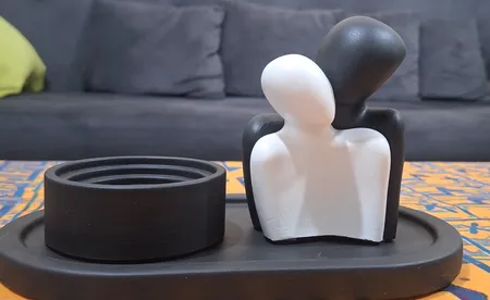 جاعودی سنگی طرح عشق مدل MD043-A مجموعه 3 عددی